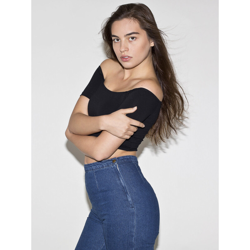 RSA8389 Cotton Spandex Off-Shoulder Top Thumbnail