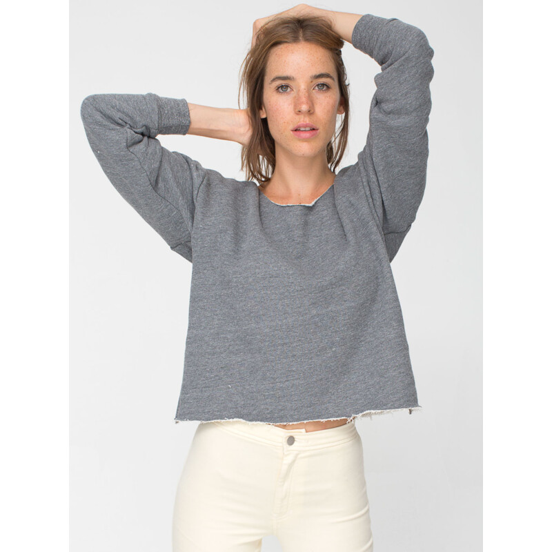 HVT316 Heavy Terry Athletic Crop Sweatshirt Thumbnail