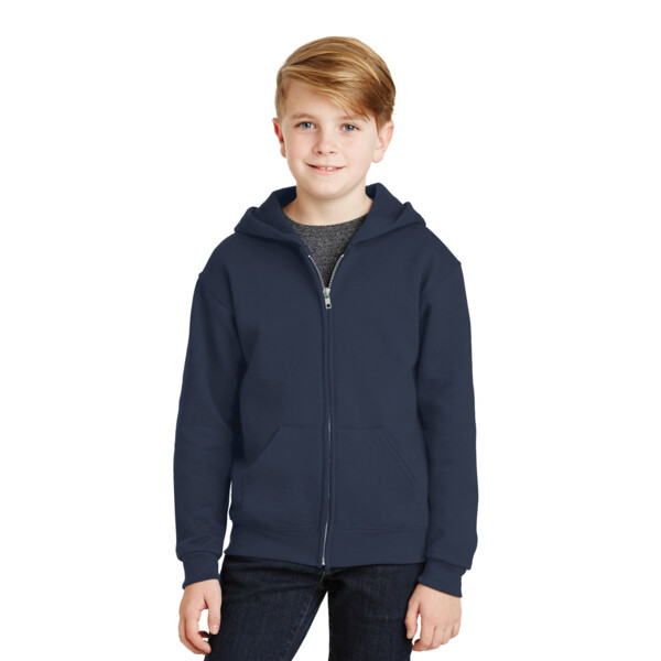 Youth NuBlend ® Full Zip Hooded Sweatshirt Thumbnail